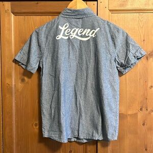 Roebuck & Co Boys med LEGEND short Sleeve Button Shirt 100% Cotton